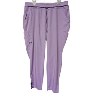 Greys Anatomy by Barco Lavender Purple Spandex Stretch Scrub Pockets Pants XL
